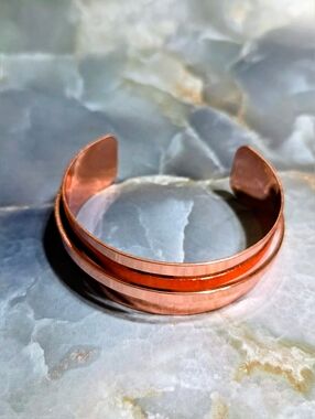 paparazzi Copper-Tone Cuff with Red Inlay